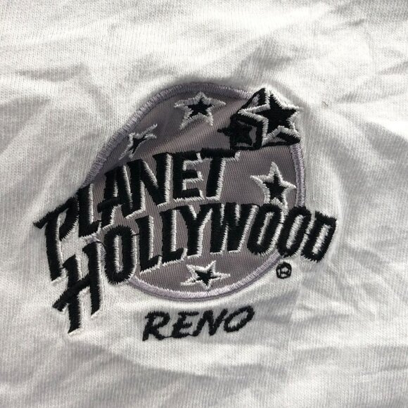 Vintage Planet Hollywood Mens Reno T-Shirt XL Short Sleeve White Graphic Tee Y2K - Picture 4 of 9